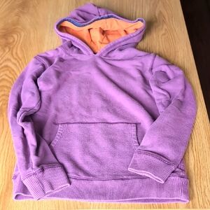 Purple Hoodie with Orange Lining